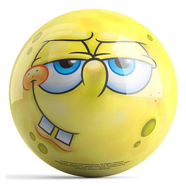 On The Ball Bowling Spongebob Themed Undrilled Bowling Ball - Face - view 3