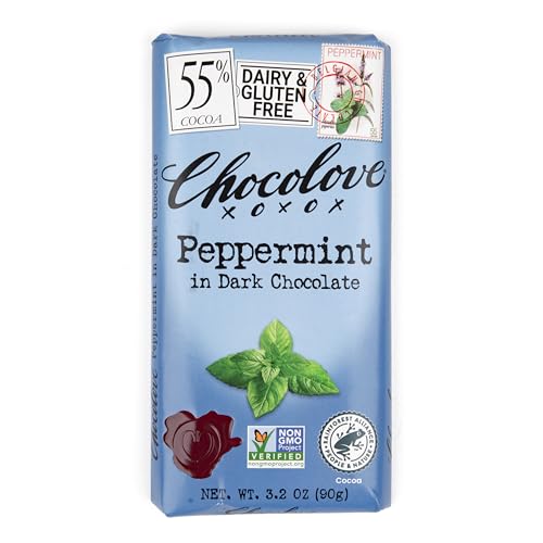 Chocolove Peppermint Dark Chocolate Mini Bars, 1.3 oz (Case of 12)