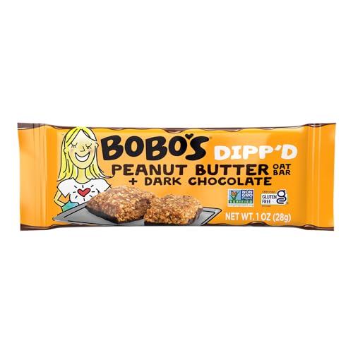 Bobo's Peanut Butter Dark Chocolate Oat Bar, 5 oz (Case of 6)