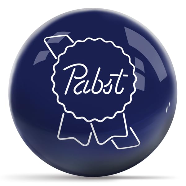 On The Ball Bowling Pabst Ribbon V1 Undrilled Bowling Ball (Blue) - view 2