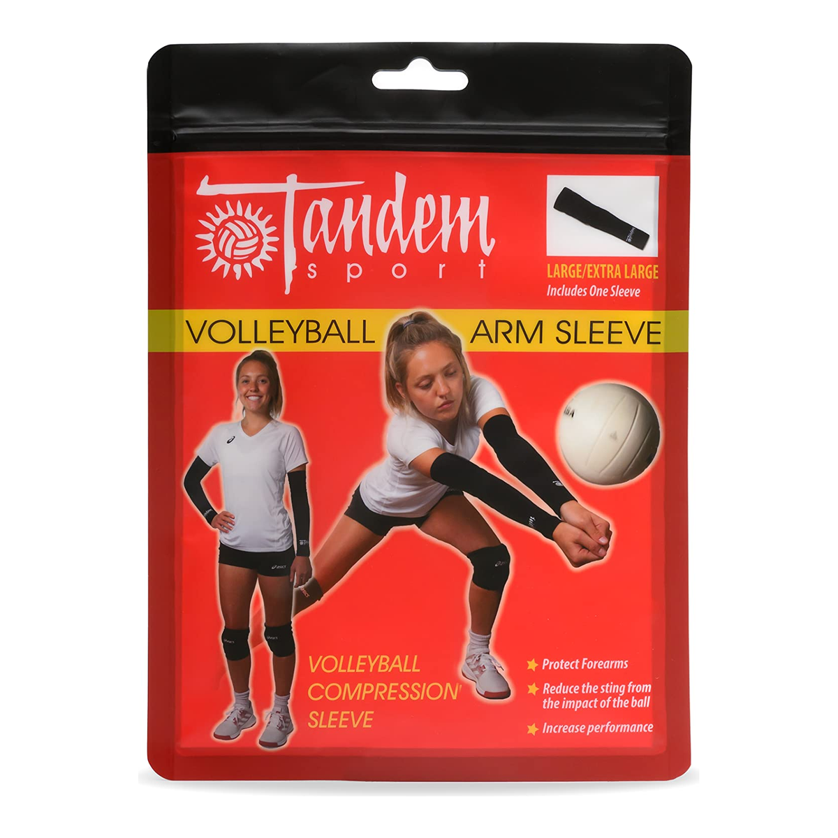 Tandem Sport Volleyball Arm Sleeve, White, Small/Medium - Alternate View 2