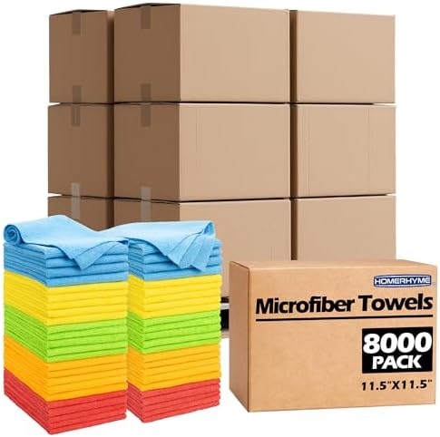 Microfiber Cleaning Cloth, 8000 Pack Cleaning Rags Microfiber Towel Bulk