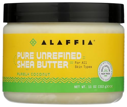 Alaffia Purely Coconut Unrefined Shea Butter, 11 oz