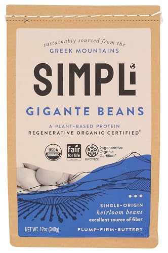 Simpli Organic Regenerative Gigante Beans, 12 oz (Case of 8)