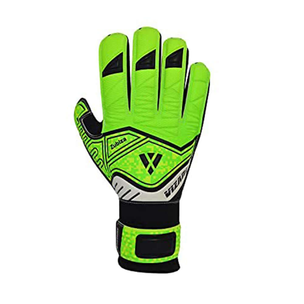 Vizari Zubiza F.P. Goalkeeper Glove W/ Finger Protection – Green/Black/White