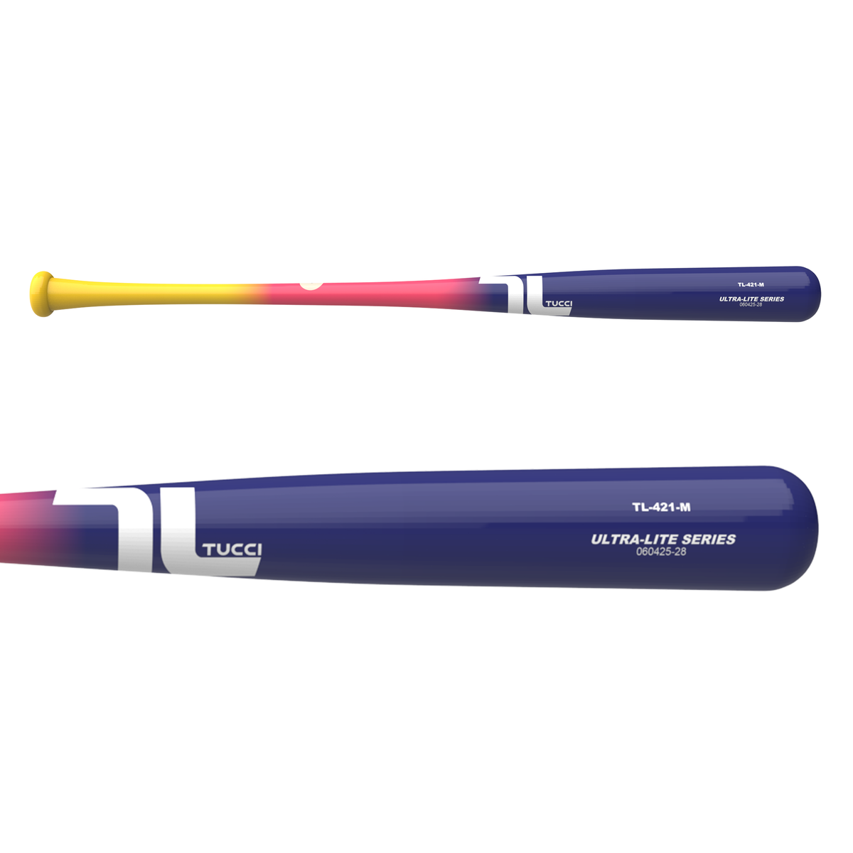 TUCCI TL-421 Pro Select Ultra-Lite Wood Bat - Yellow/Pink/Purple - view 2