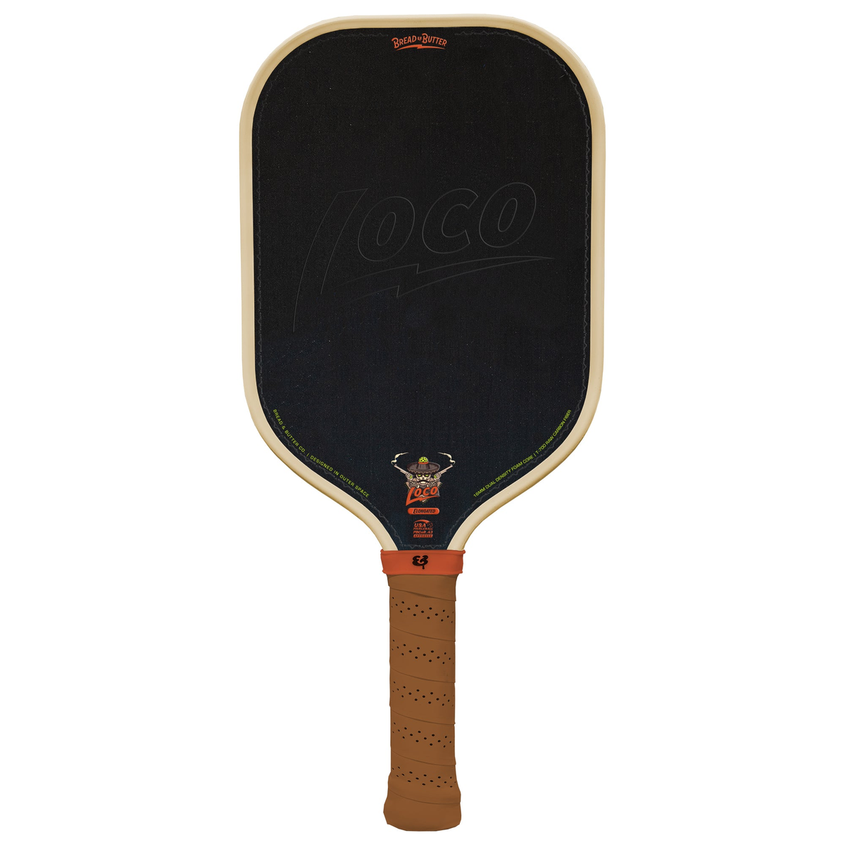 Bread and Butter Loco 16mm Pickleball Paddle Elongated / Tan