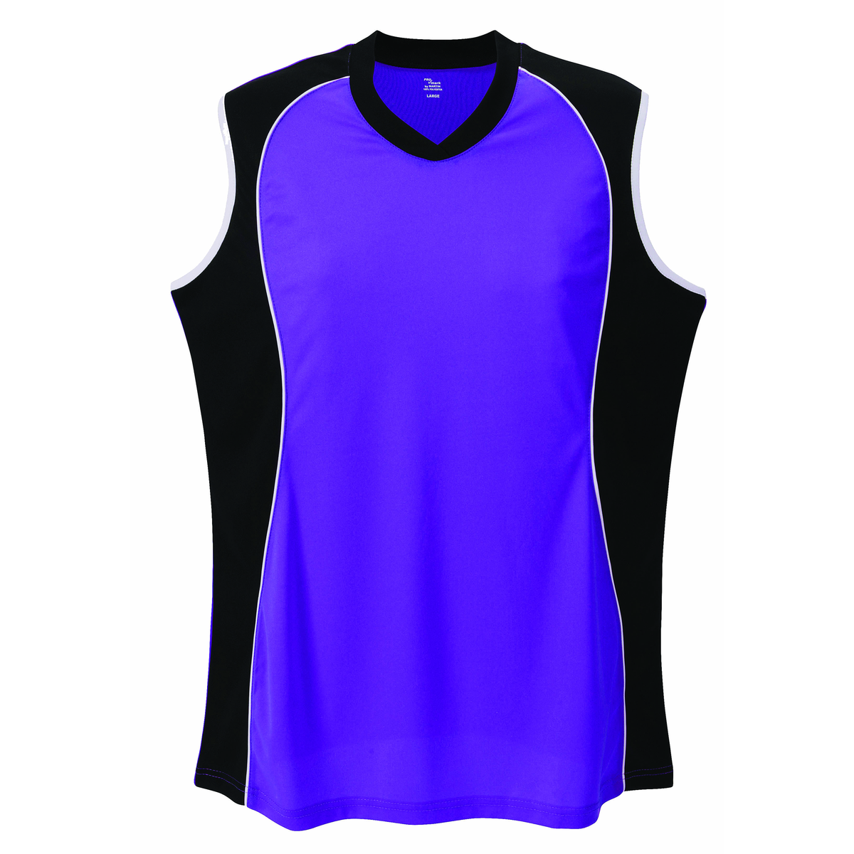Martin Sports Women's Sleeveless V Neck Softball Jersey, Moisture Management in Purple Youth L - Front View
