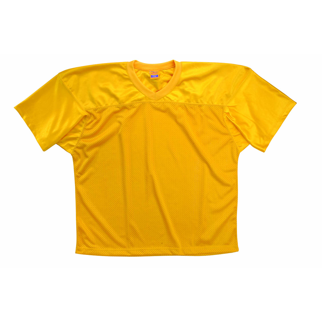 Martin Sports Football Jersey, Tricot Mesh with Dazzle Cowl in Gold Adult 2XL - Front View