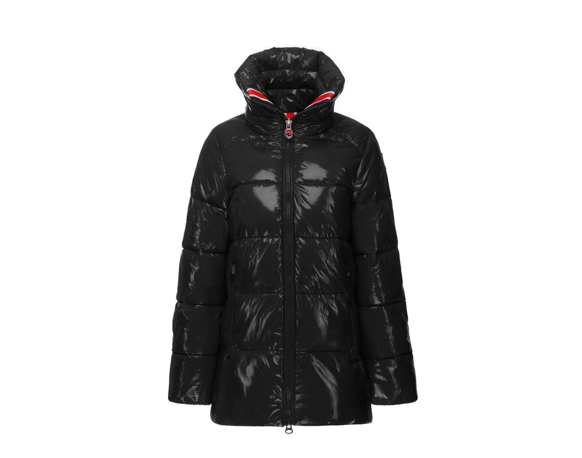 Invicta Leah Contemporary Stylish Coat Women's Puffer Jacket — Black
