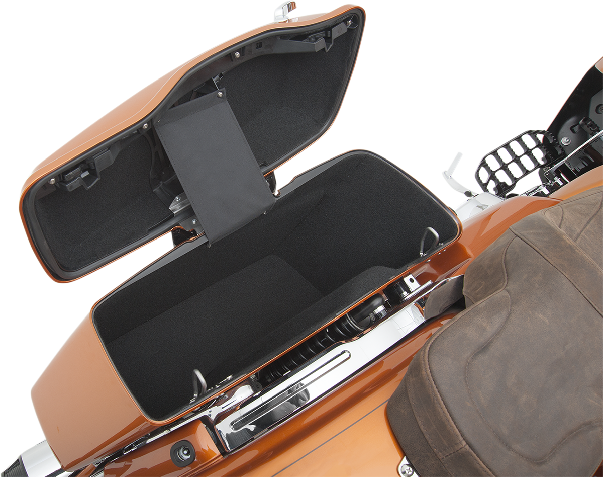 DRAG SPECIALTIES SEATS, Drag Specialties SEATS Saddlebag Lining Kit for FL 2014-2022 – Black, Part No. 3501-0943