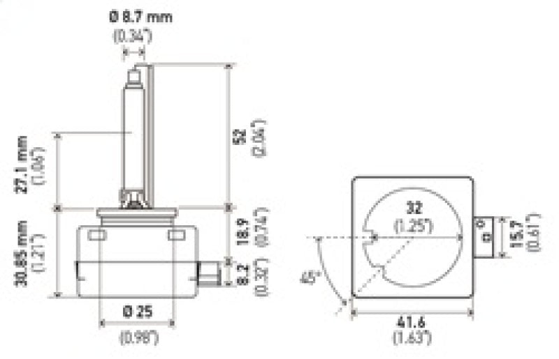 Hella Xenon D1S Bulb PK32d-2 85V 35W 4300k - View 3
