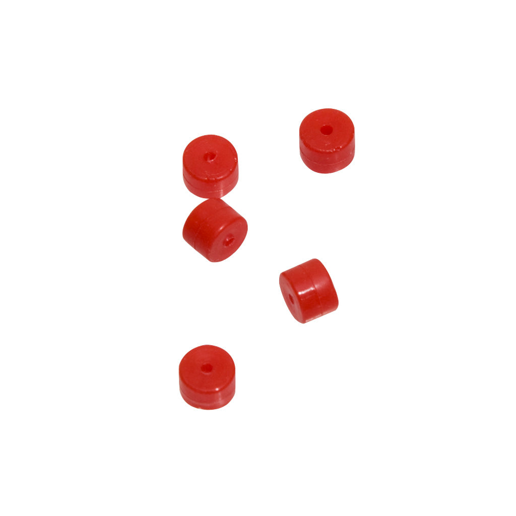 October Mountain Turbo Button 2.0 in Red 100 pk. - Front View