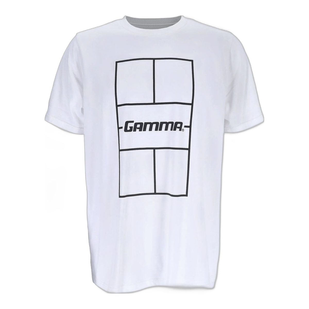 Gamma Unisex Park Short Sleeve Top in White - front view