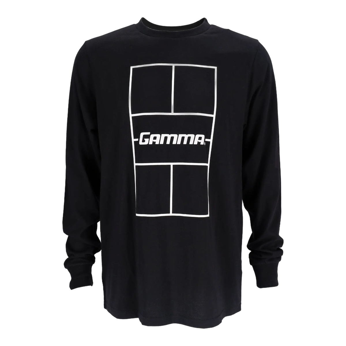 Gamma Unisex Park Long Sleeve Top in Black - front view