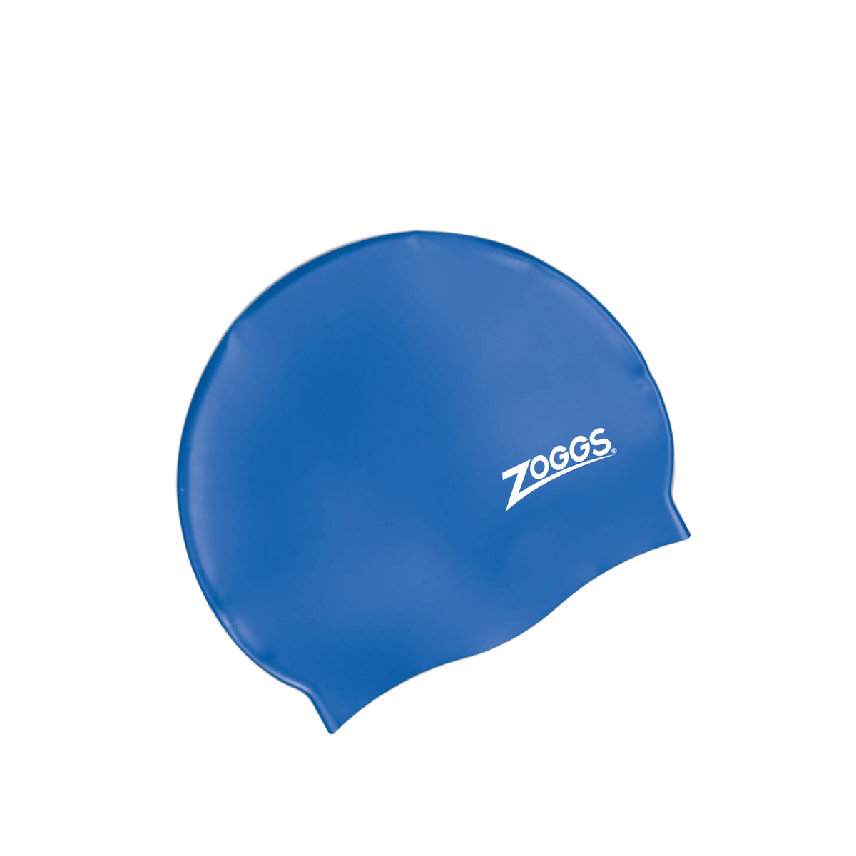 Zoggs Silicone Swimming Cap Superior Fit Embossed Non-Slip Swim Cap in Royal Blue
