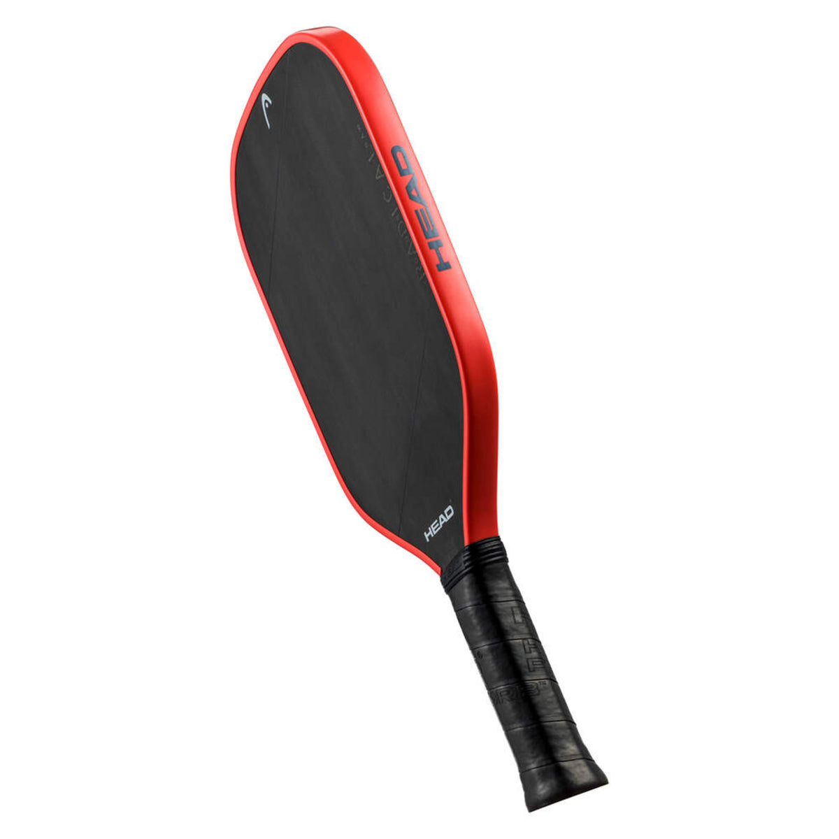 Side view of Carbon Pickleball Paddle with Red Trim