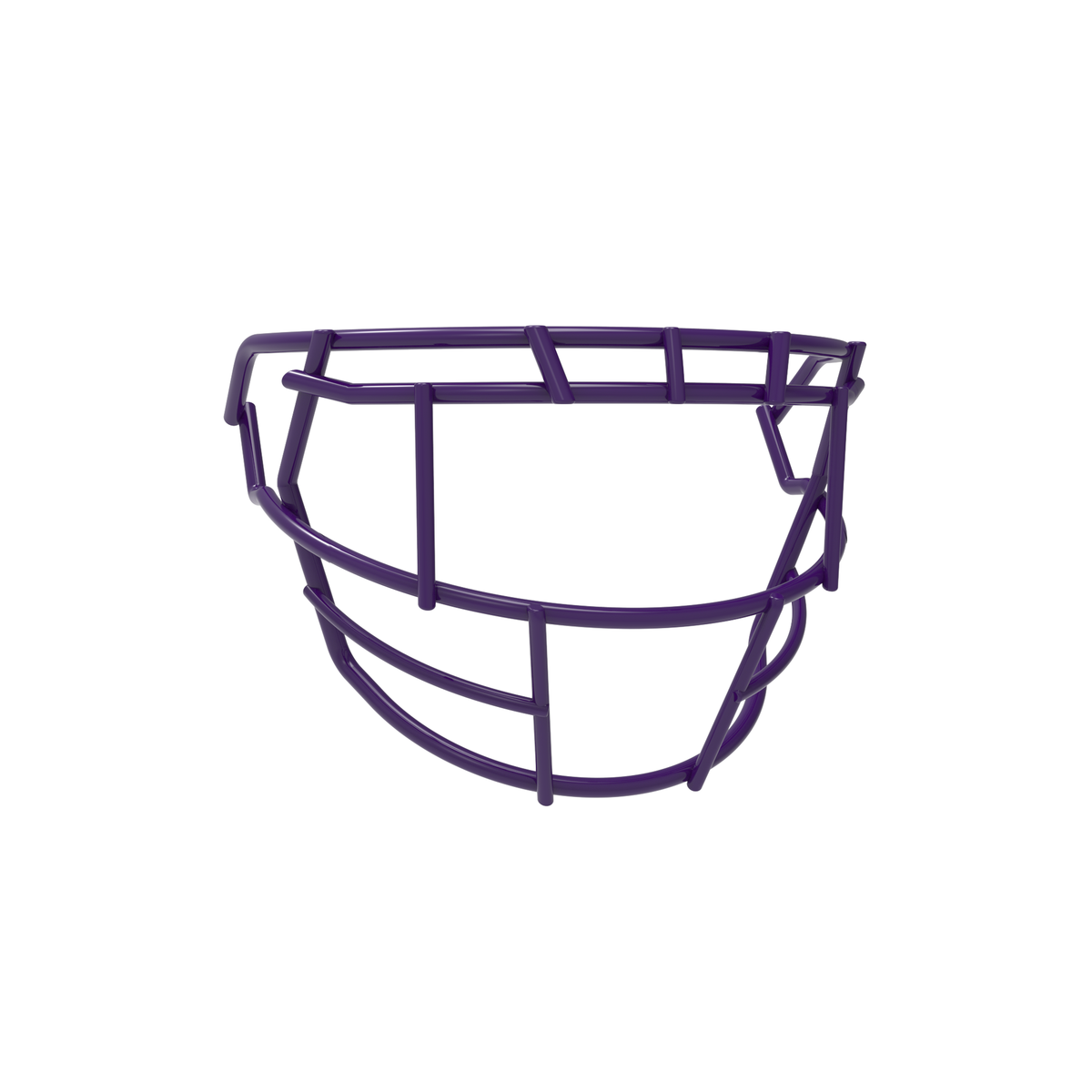 SCHUTT F7 EGOP 808-NB-VC premium football facemask in purple, displayed on a white background.