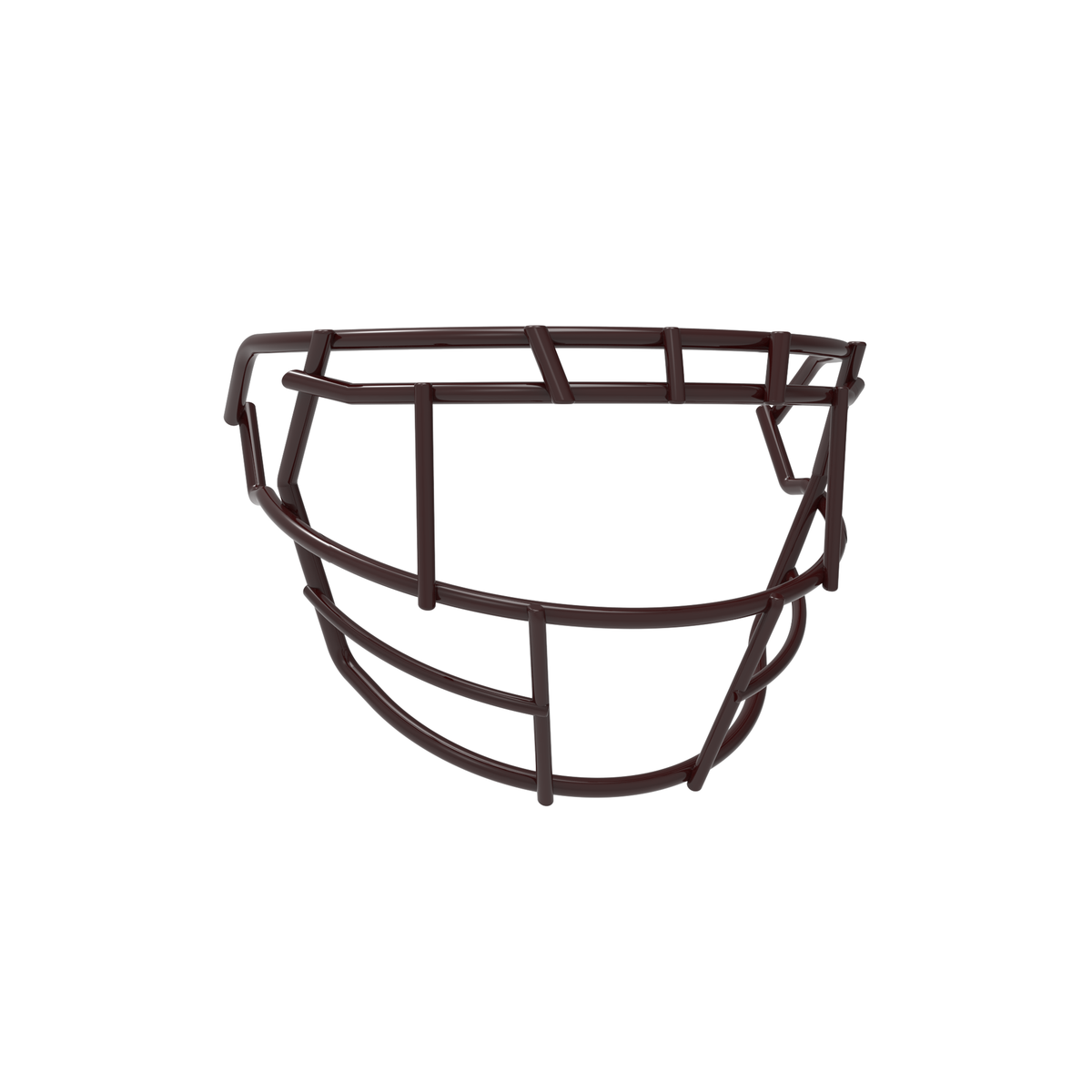 SCHUTT F7 EGOP 808-NB-VC premium football facemask in maroon, displayed on a white background.