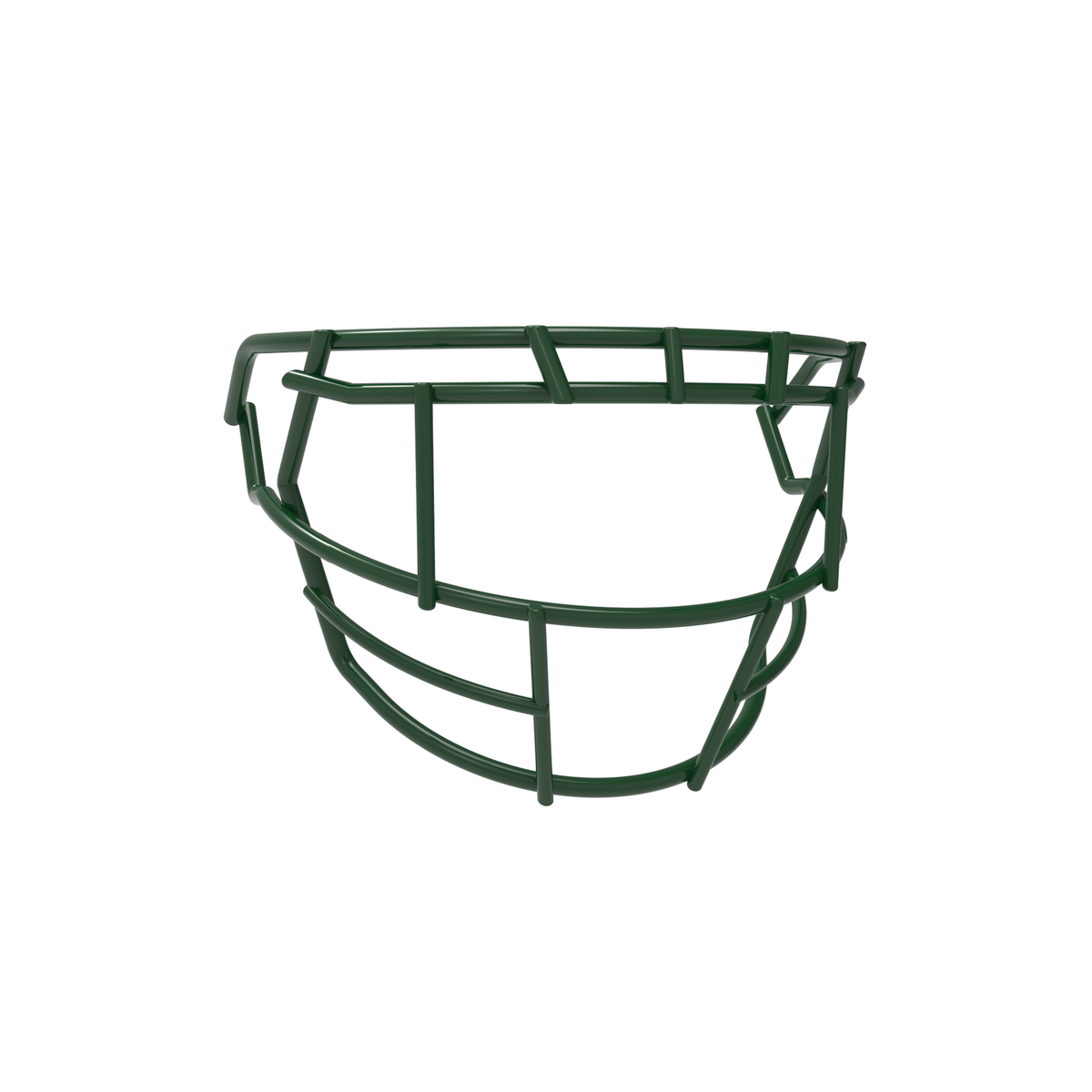 SCHUTT F7 EGOP 808-NB-VC premium football facemask in dark green, displayed on a white background.