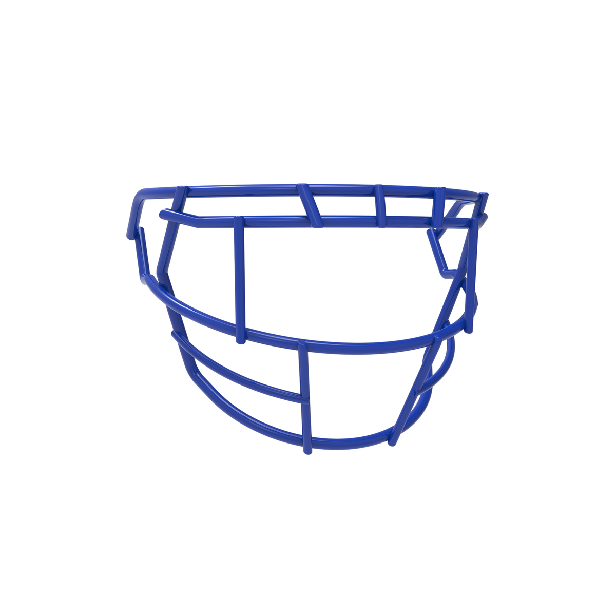 SCHUTT F7 EGOP 808-NB-VC premium football facemask in royal blue, displayed on a white background.