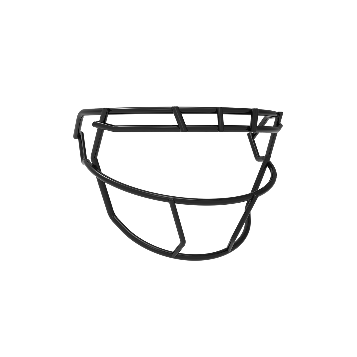 SCHUTT F7 ROPO-SW-II-NB-VC football facemask in black finish, featuring single upper bar, streamlined side wiring, and extended lower guard, shown on a white background.