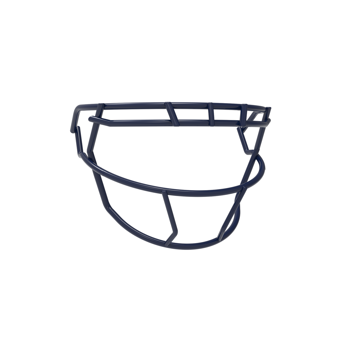 SCHUTT F7 ROPO-SW-II-NB-VC football facemask in navy finish, featuring single upper bar, streamlined side wiring, and extended lower guard, shown on a white background.