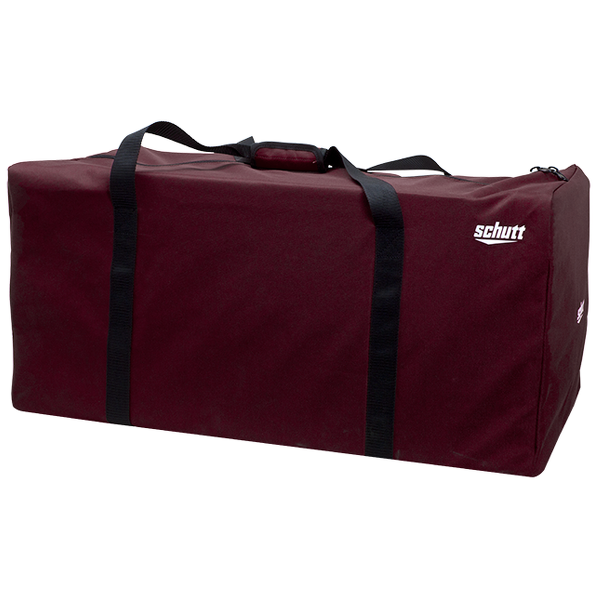 Schutt large player duffle bag in maroon with black carrying straps