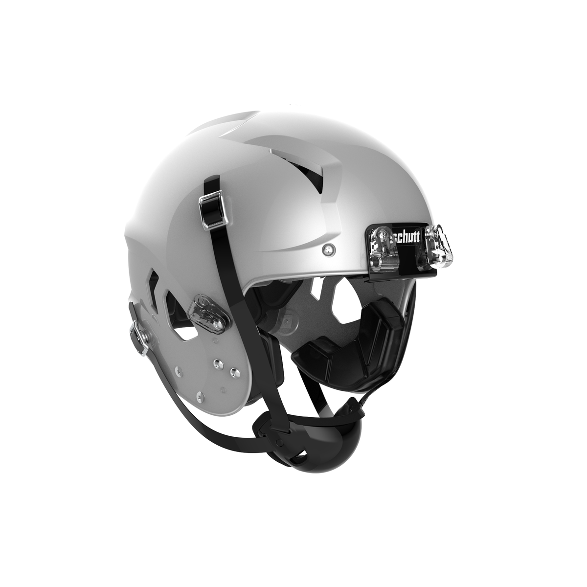 Schutt Vengeance Pro LTD II football helmet in metallic silver without facemask