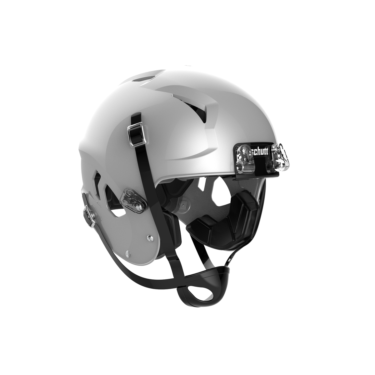 Schutt Youth Vengeance A11 2.0 football helmet in metallic silver without facemask