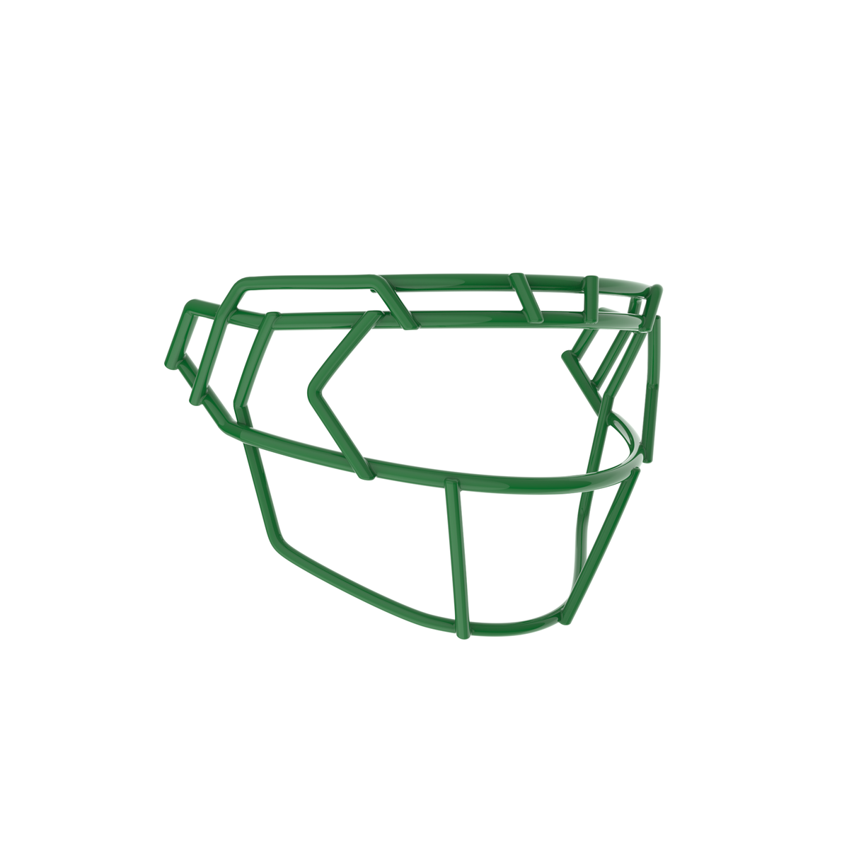Schutt F7X-EGOP III kelly green football facemask with extended eye guard and reinforced wire frame design