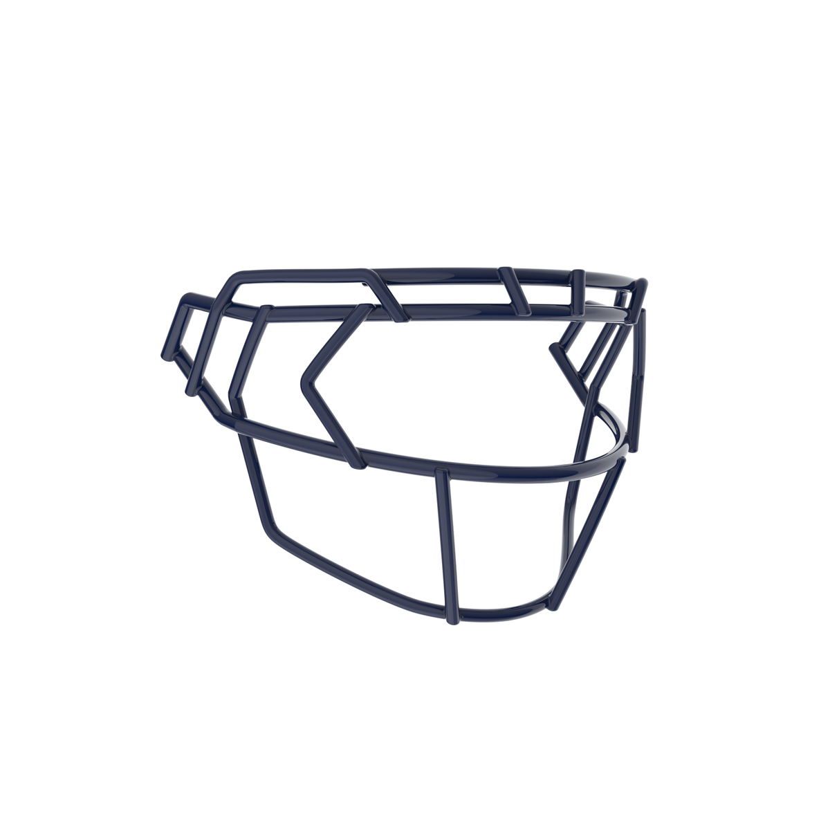 Schutt F7X-EGOP III navy football facemask with extended eye guard and reinforced wire frame design