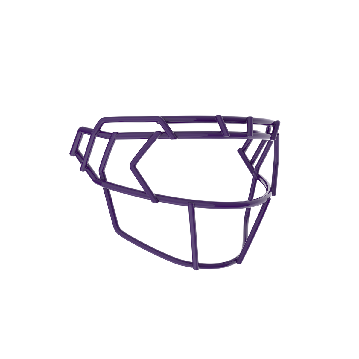Schutt F7X-EGOP III purple football facemask with extended eye guard and reinforced wire frame design