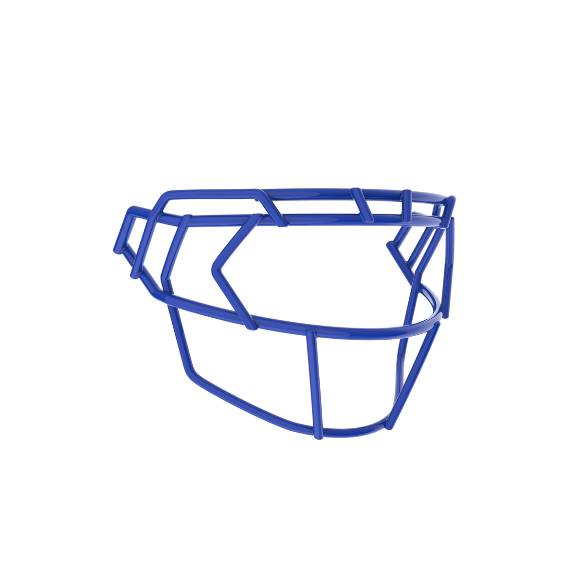 Schutt F7X-EGOP III royal blue football facemask with extended eye guard and reinforced wire frame design