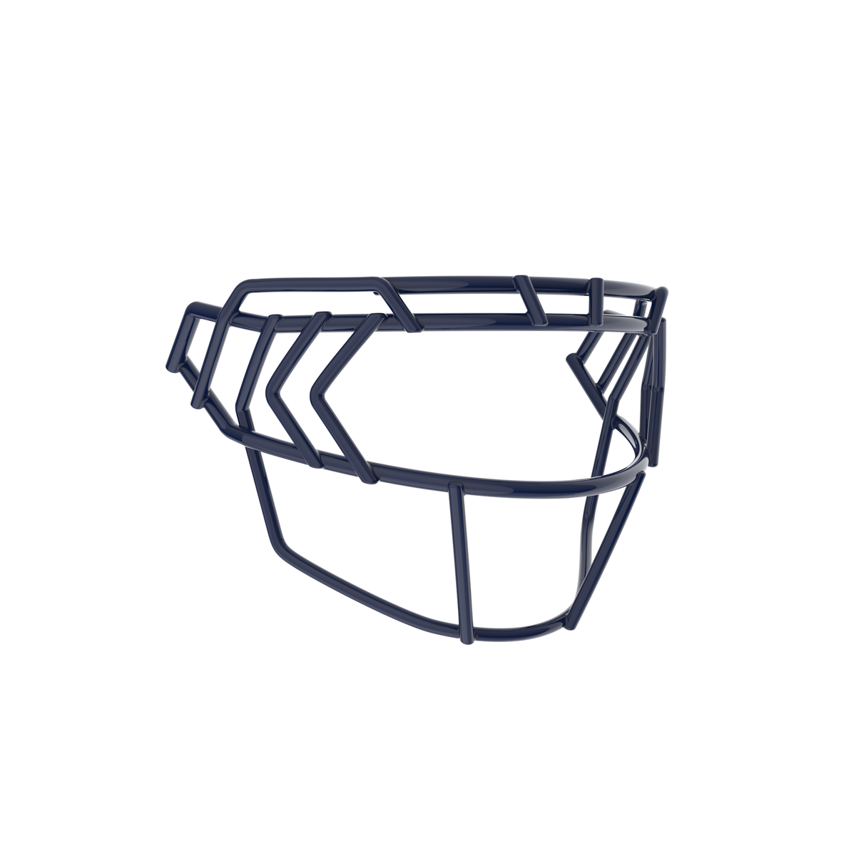 Schutt F7X-EGOP IV navy football facemask with extended eye guard and reinforced multi-bar wire design