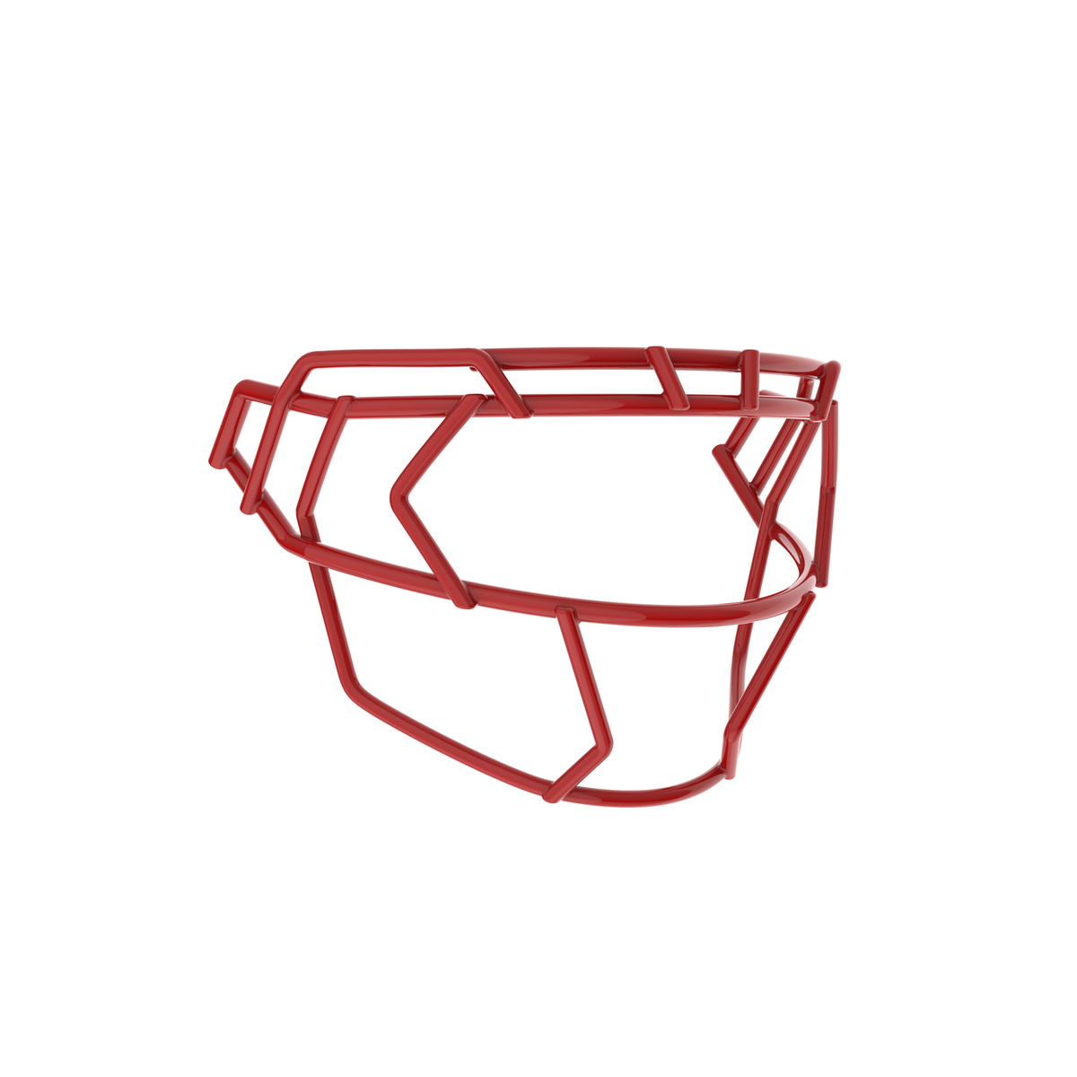 Schutt F7X-EGOP VI scarlet football facemask with extended eye guard and reinforced wire frame design