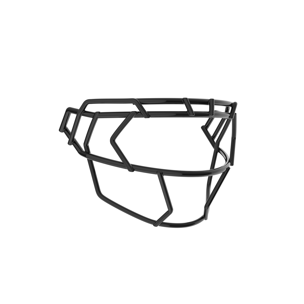 Schutt F7X-EGOP VI black football facemask with extended eye guard and reinforced wire frame design