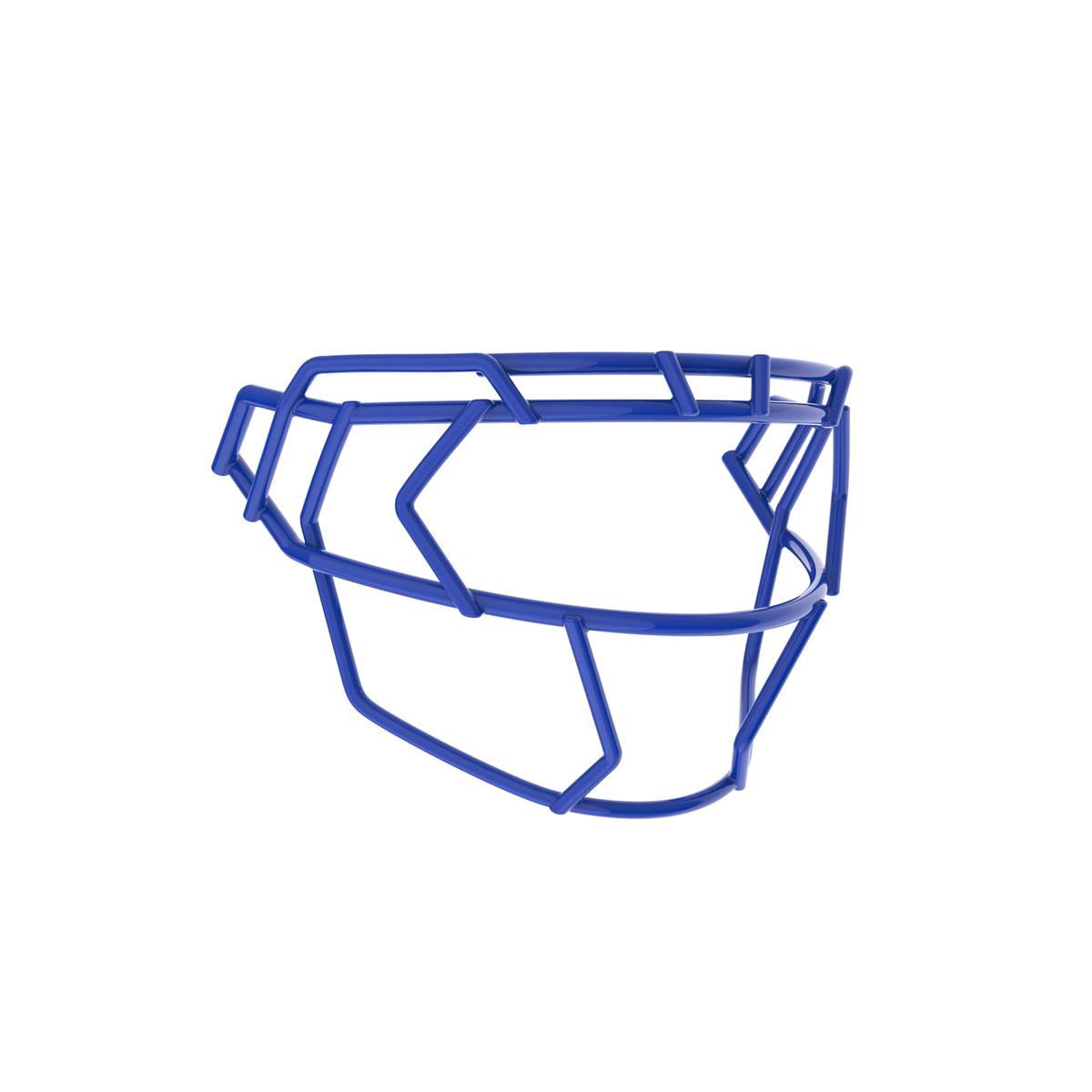 Schutt F7X-EGOP VI royal blue football facemask with extended eye guard and reinforced wire frame design