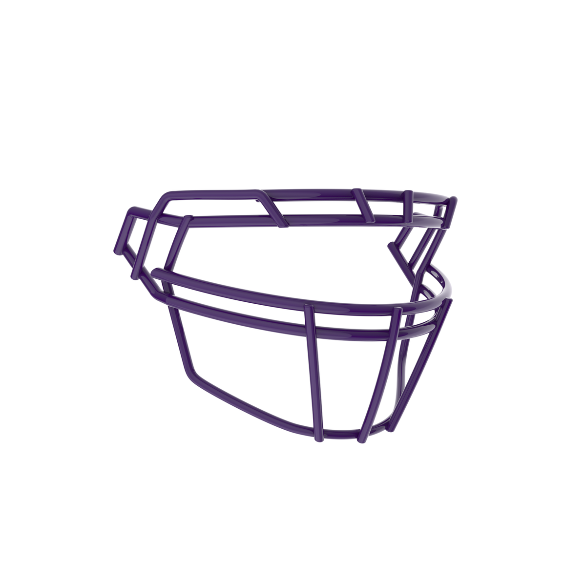 Schutt F7X-ROPO-DW-C purple football facemask with double wire brow and open lower bar design