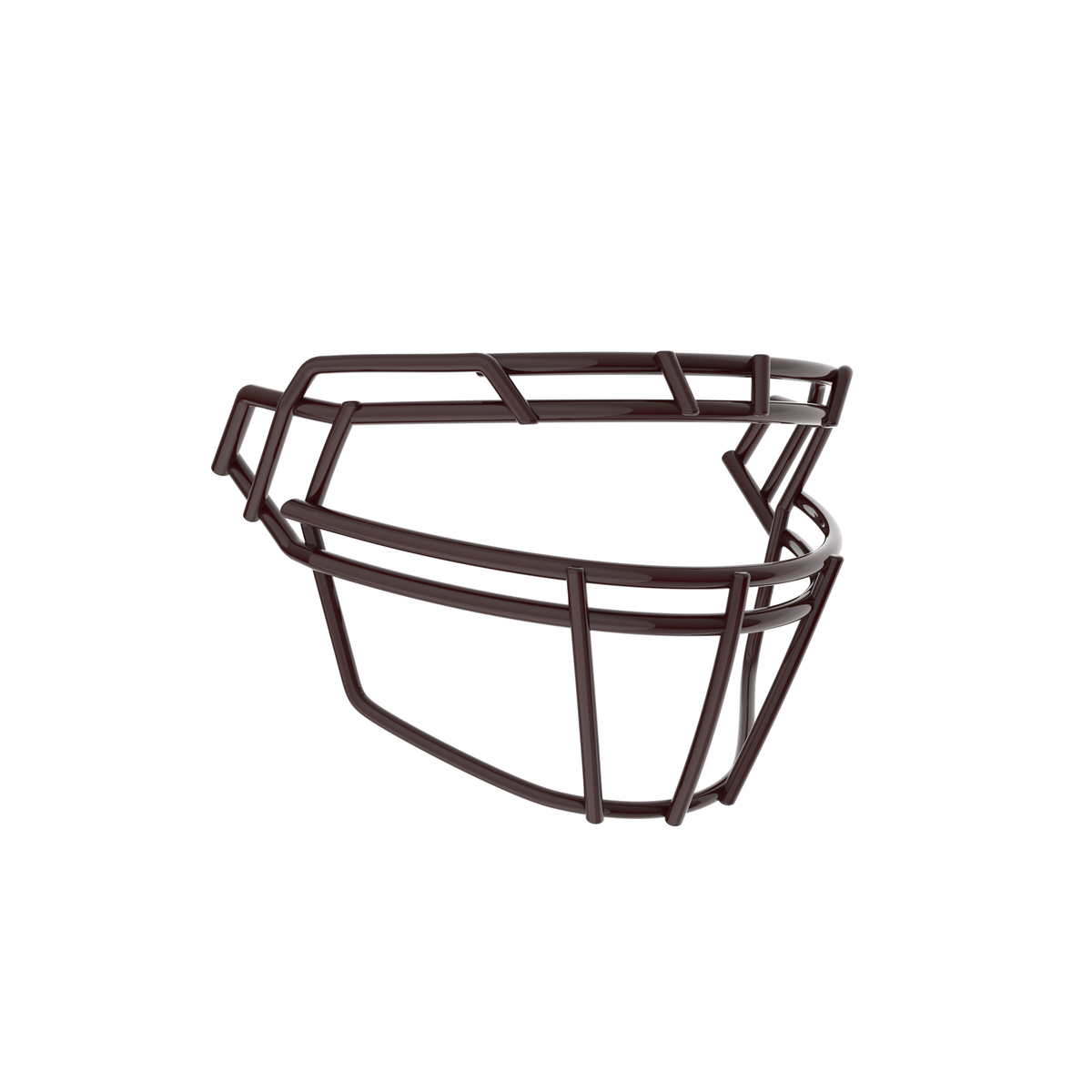 Schutt F7X-ROPO-DW-C maroon football facemask with double wire brow and open lower bar design