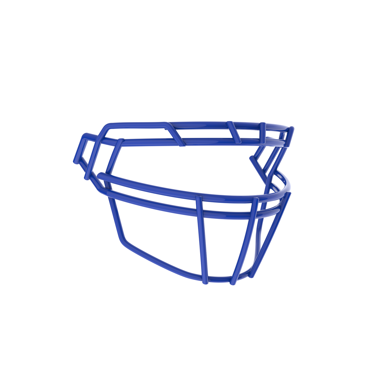 Schutt F7X-ROPO-DW-C royal blue football facemask with double wire brow and open lower bar design