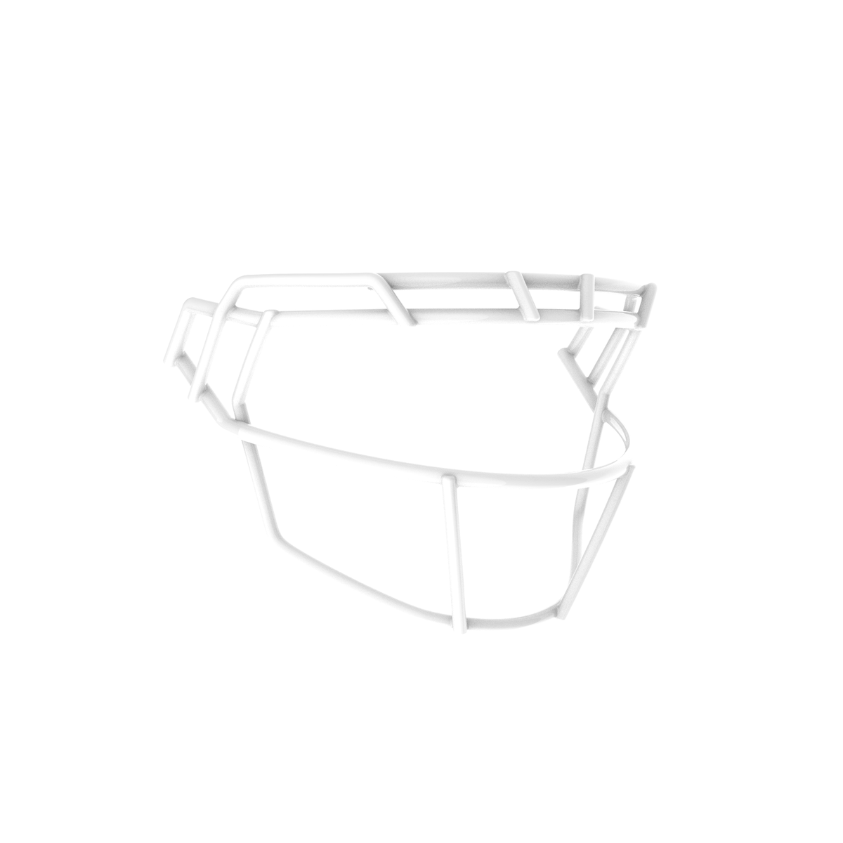 Schutt F7X-ROPO-SW white football facemask with single wire brow and open lower bar design