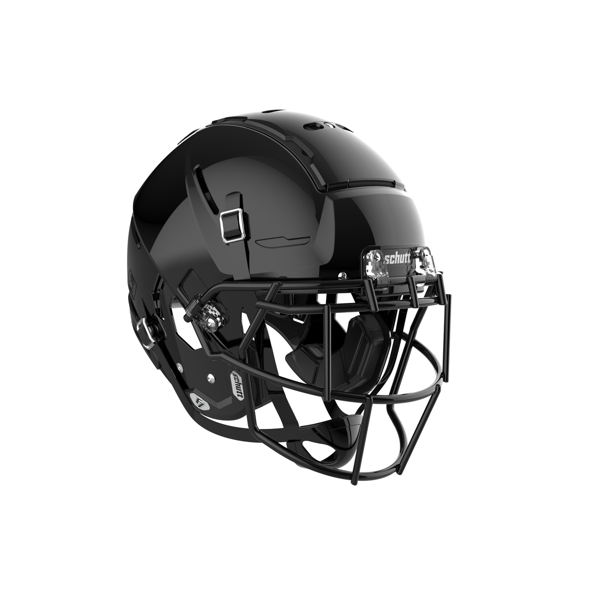Schutt Youth F7 LX1 football helmet in black with facemask