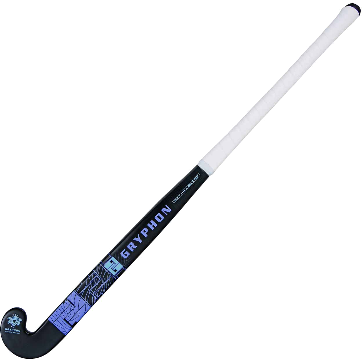 Gryphon Flow indoor field hockey stick with textured finish and curved head design
