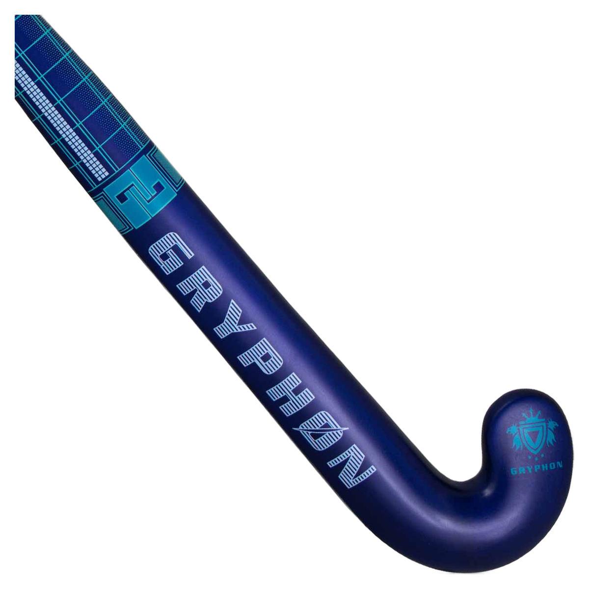 Gryphon Lazer field hockey stick with smooth finish and curved head design