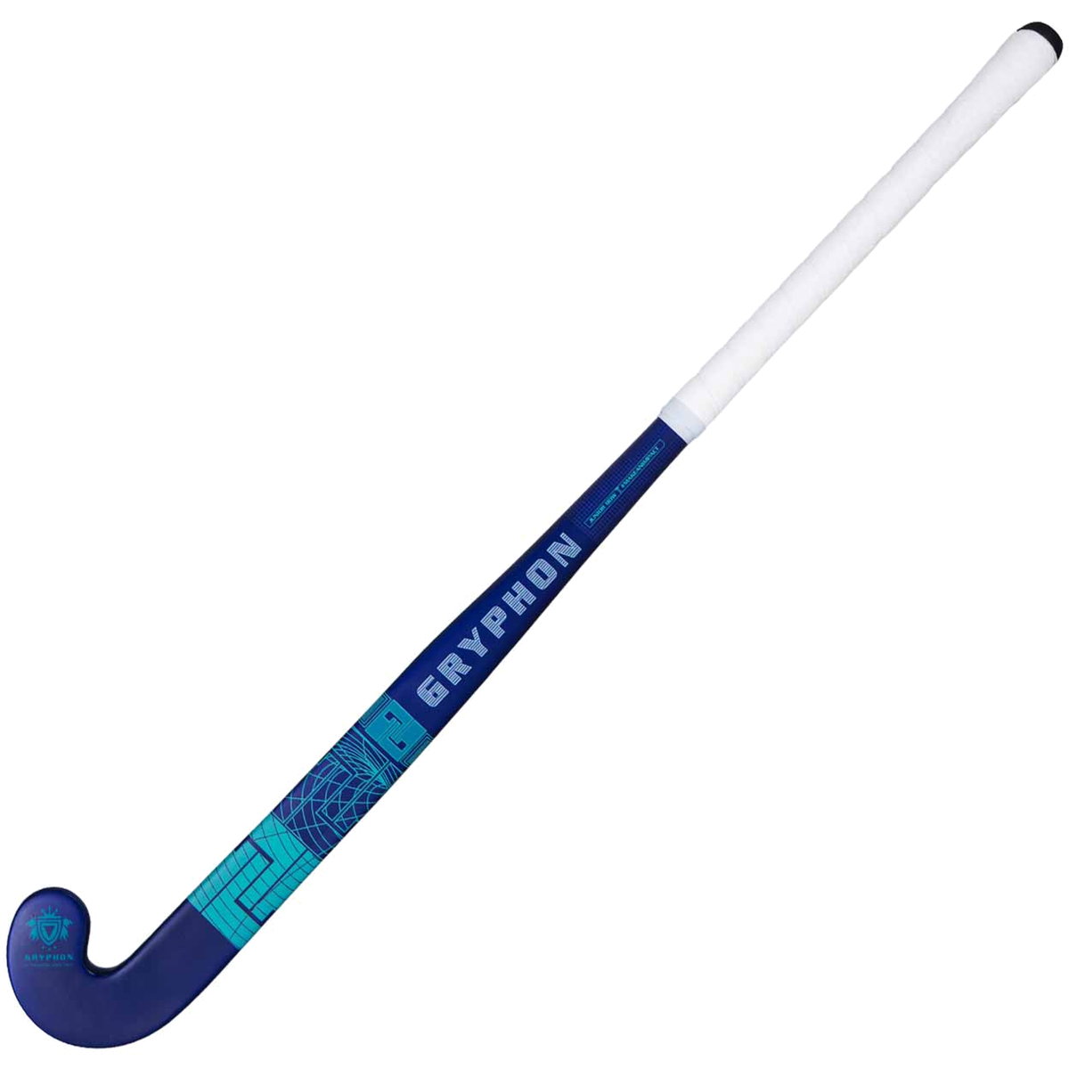 Gryphon Lazer field hockey stick with smooth finish and curved head design