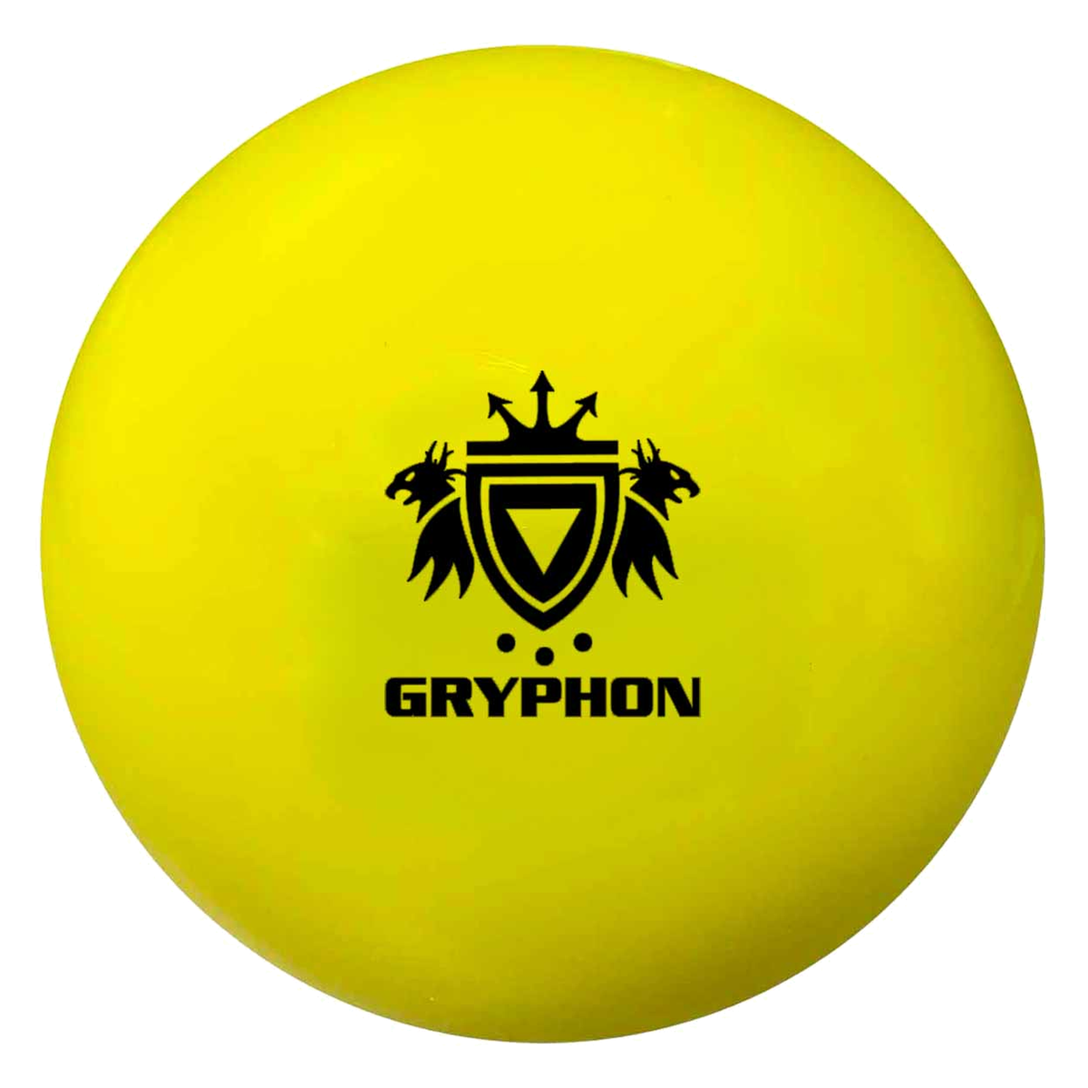 Gryphon practice field hockey ball with logo on surface