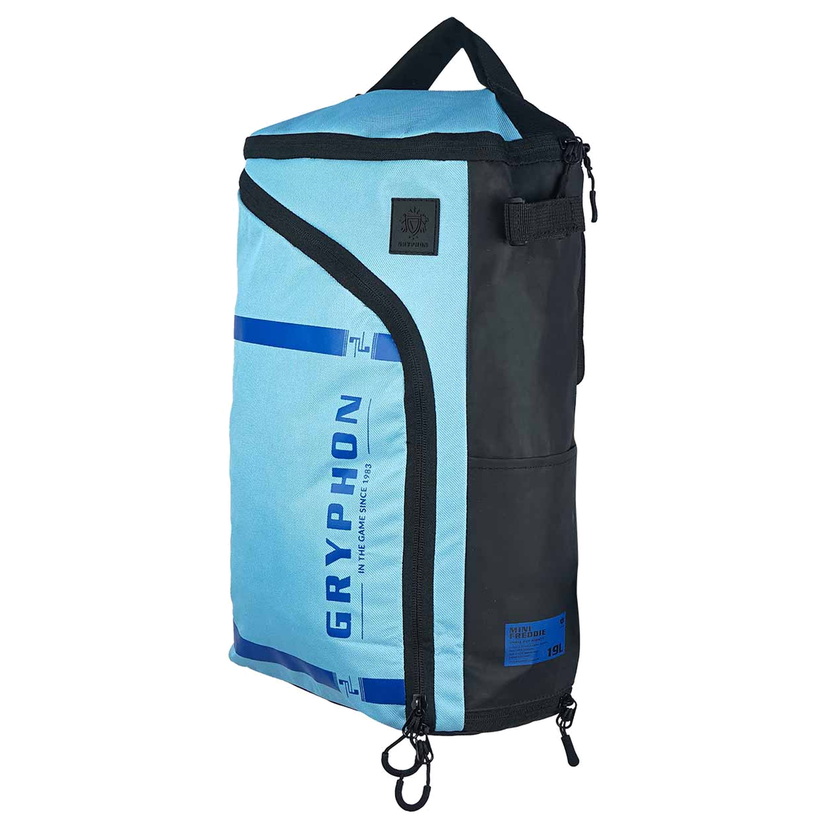 Gryphon Mini Freddie backpack with multiple compartments and carry handles