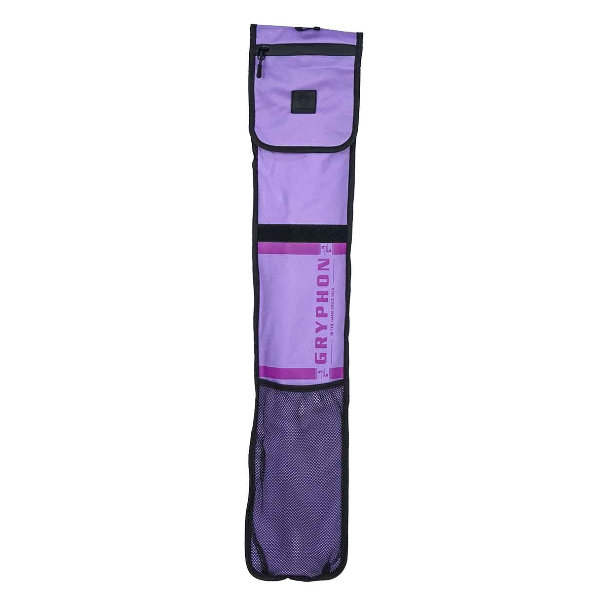 Gryphon Frankie field hockey stick bag with stick sleeve, zip pocket, and mesh storage compartment