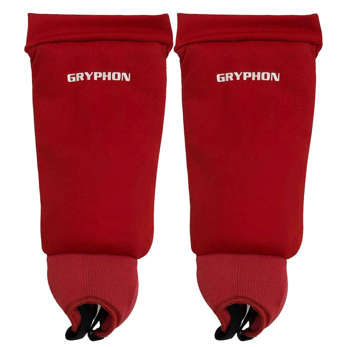Gryphon Elite field hockey shinguards with lightweight protective padding and ankle support for secure fit